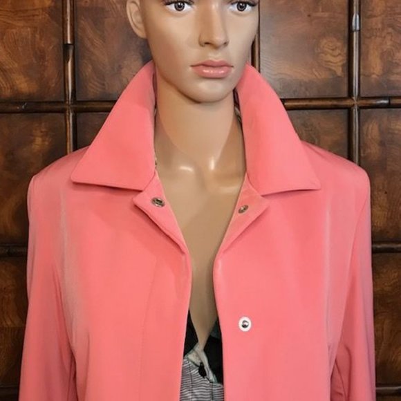 NWOT Anne Klein Snap Front Water Repellant Coat - Picture 5 of 12